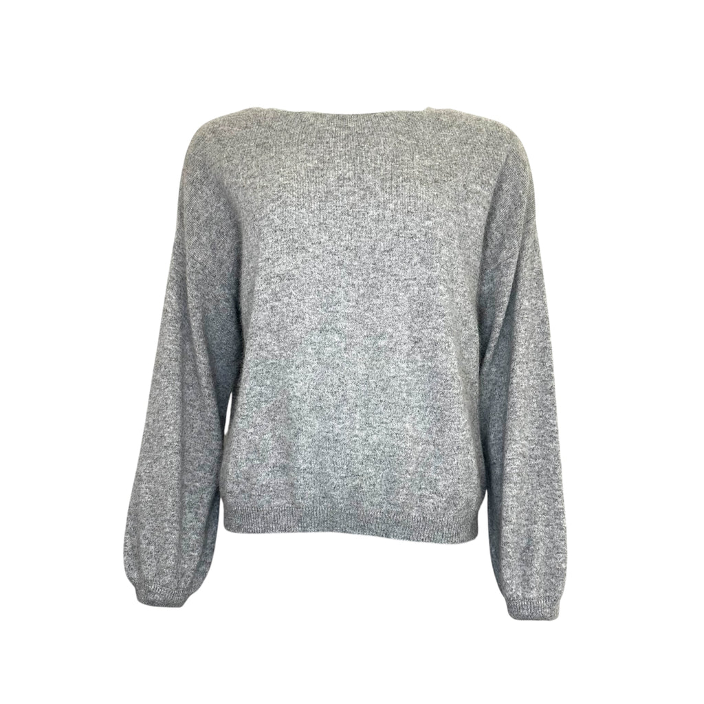 TWNS the label knitted Los Angeles pullover long puffed sleeves boat neck