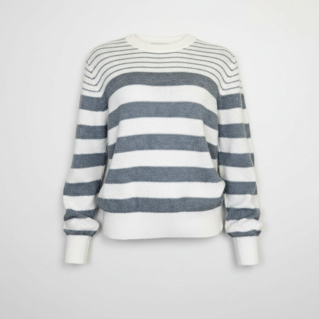 TWNS the label New Orleans knitwear pullover long sleeves round neck  with stripes