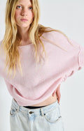 American vintage Pull ML Col Bateau Dragee/C