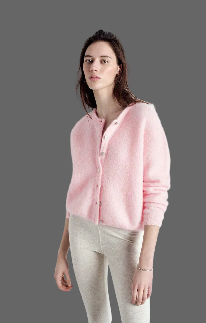 American vintage Cardigans ML Col Rond Dragee/C
