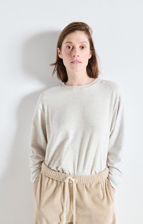 American Vintage t-shirt col Bateau YPA02BH26 long sleeves